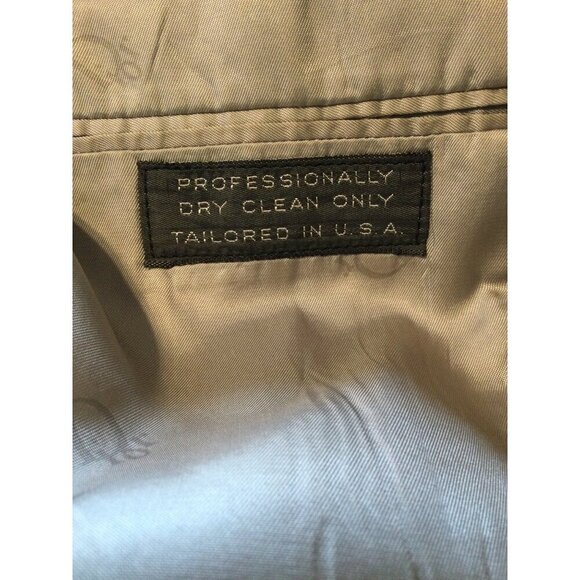 Vintage Christian Dior Monsieur Mens Wool Plaid Blazer Jacket Tan Beige 41 - Picture 7 of 11